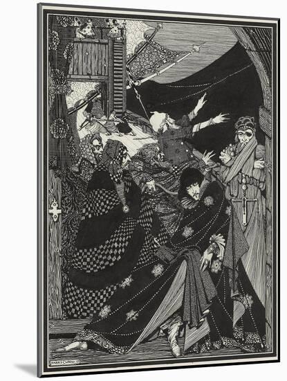 Message Found in a Bottle, 1918 (Pencil, Pen and Black Ink, on Vellum)-Harry Clarke-Mounted Giclee Print