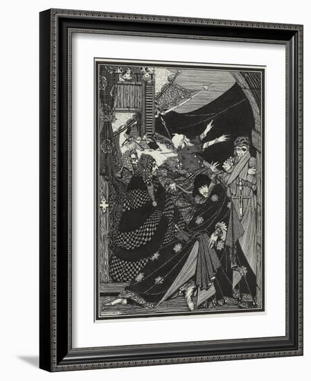 Message Found in a Bottle, 1918 (Pencil, Pen and Black Ink, on Vellum)-Harry Clarke-Framed Giclee Print