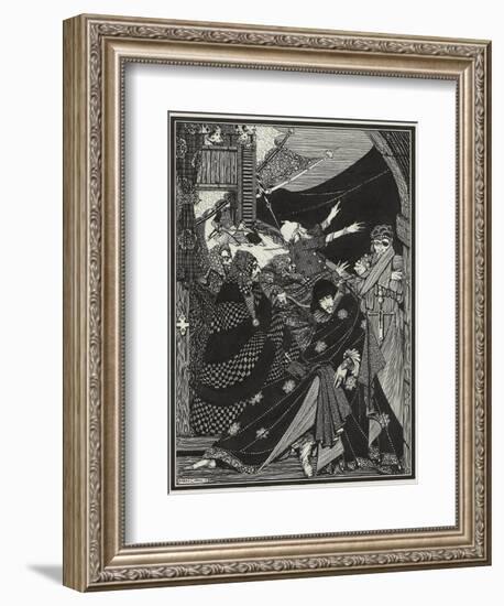 Message Found in a Bottle, 1918 (Pencil, Pen and Black Ink, on Vellum)-Harry Clarke-Framed Giclee Print