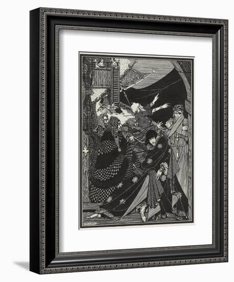 Message Found in a Bottle, 1918 (Pencil, Pen and Black Ink, on Vellum)-Harry Clarke-Framed Giclee Print