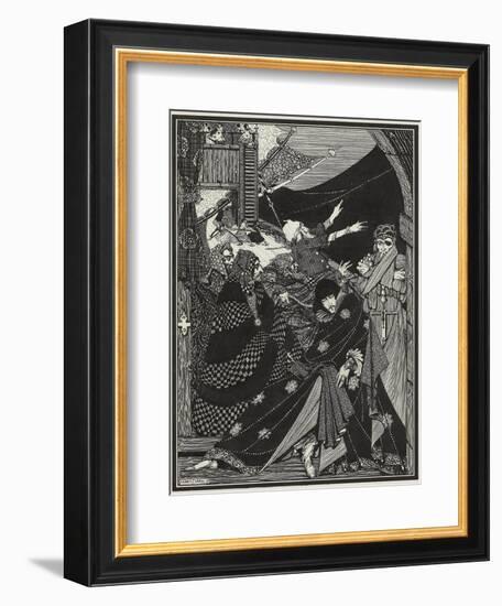 Message Found in a Bottle, 1918 (Pencil, Pen and Black Ink, on Vellum)-Harry Clarke-Framed Giclee Print