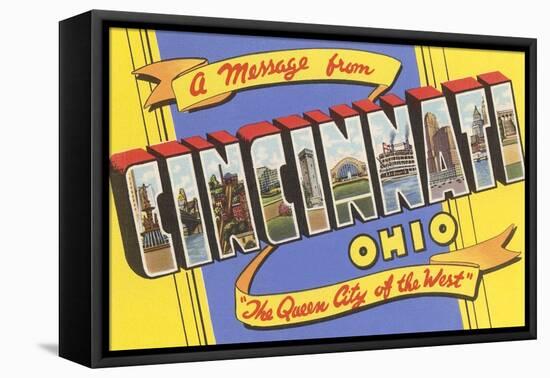 Message from Cincinnati, Ohio-null-Framed Stretched Canvas