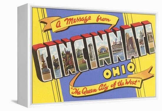 Message from Cincinnati, Ohio-null-Framed Stretched Canvas