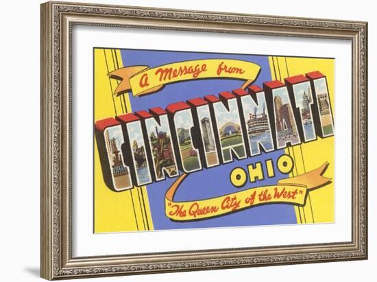 Message from Cincinnati, Ohio-null-Framed Art Print