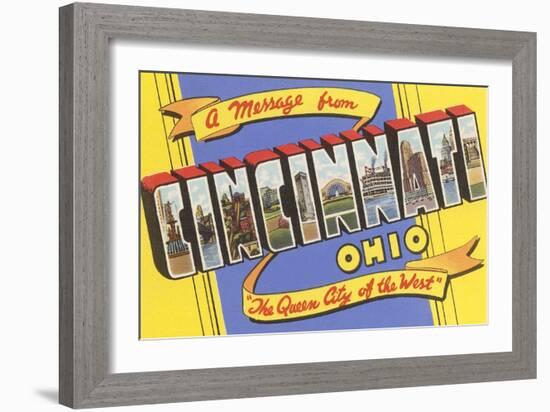 Message from Cincinnati, Ohio-null-Framed Art Print