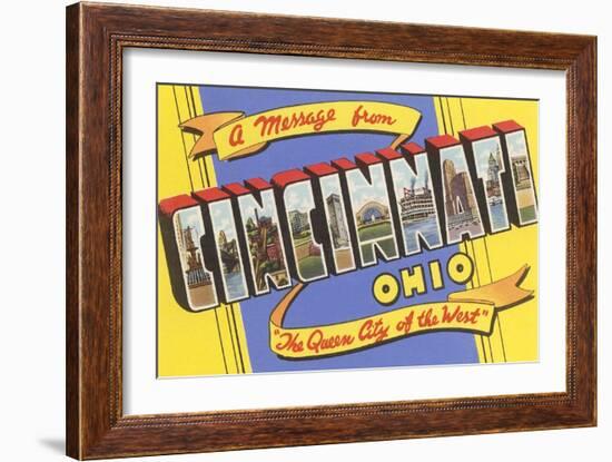 Message from Cincinnati, Ohio-null-Framed Art Print