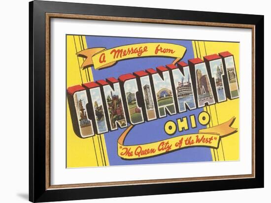 Message from Cincinnati, Ohio-null-Framed Art Print