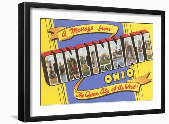 Message from Cincinnati, Ohio-null-Framed Art Print