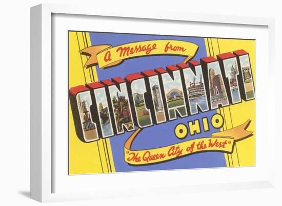 Message from Cincinnati, Ohio-null-Framed Art Print