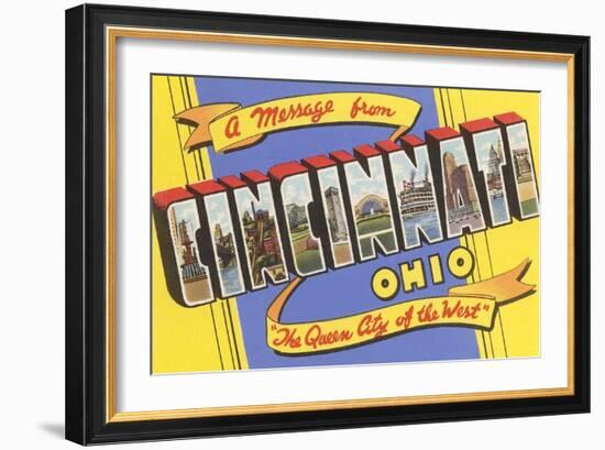 Message from Cincinnati, Ohio-null-Framed Art Print