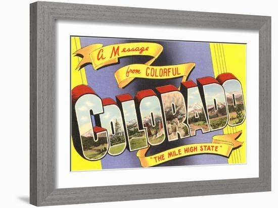 Message from Colorful Colorado-null-Framed Art Print