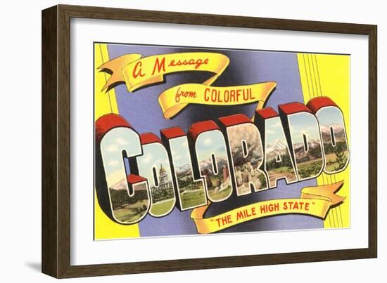 Message from Colorful Colorado-null-Framed Art Print