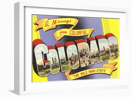 Message from Colorful Colorado-null-Framed Art Print