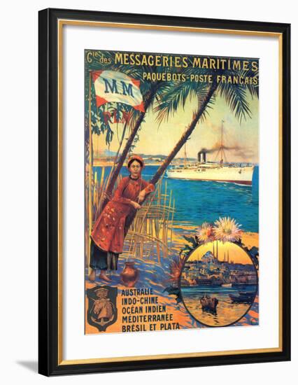 Messageries Maritime-David Dellepiane-Framed Art Print