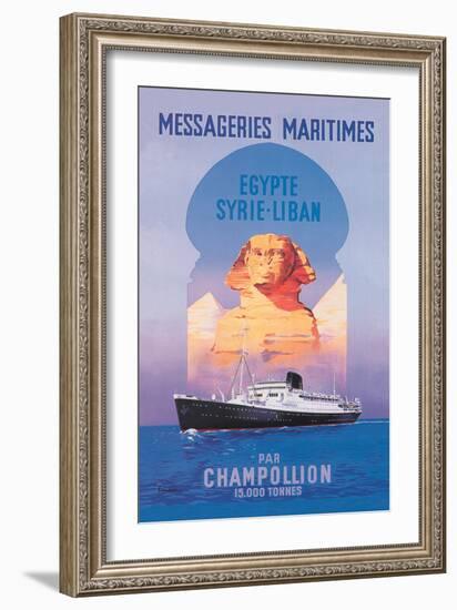 Messageries Maritimes Egypt-Syria-Lebanon Cruise Line-null-Framed Art Print