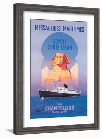 Messageries Maritimes Egypt-Syria-Lebanon Cruise Line-null-Framed Art Print