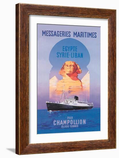 Messageries Maritimes Egypt-Syria-Lebanon Cruise Line-null-Framed Art Print