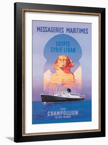 Messageries Maritimes Egypt-Syria-Lebanon Cruise Line-null-Framed Art Print