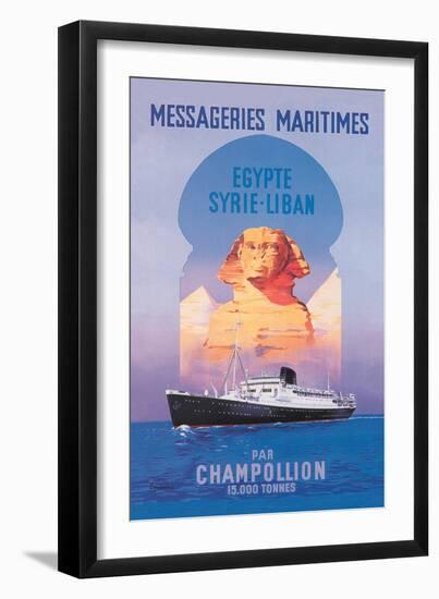 Messageries Maritimes Egypt-Syria-Lebanon Cruise Line-null-Framed Art Print