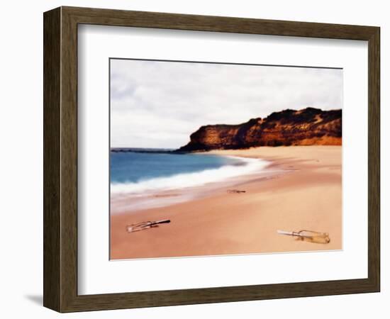 Messages in Bottles on Beach-Colin Anderson-Framed Photographic Print