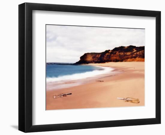 Messages in Bottles on Beach-Colin Anderson-Framed Photographic Print