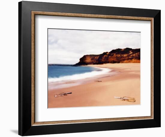 Messages in Bottles on Beach-Colin Anderson-Framed Photographic Print