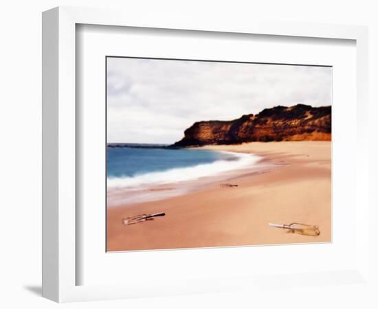 Messages in Bottles on Beach-Colin Anderson-Framed Photographic Print