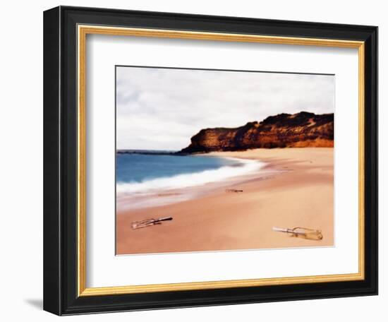 Messages in Bottles on Beach-Colin Anderson-Framed Photographic Print