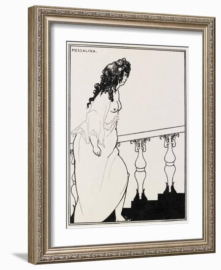 Messalina Returning from the Bath, 19th Century-Aubrey Beardsley-Framed Giclee Print