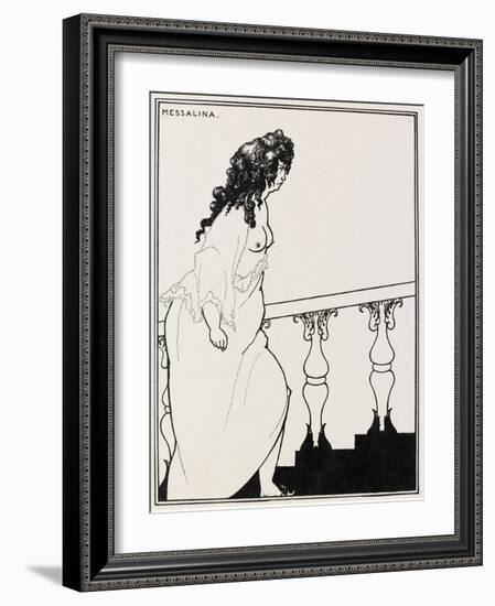 Messalina Returning from the Bath, 19th Century-Aubrey Beardsley-Framed Giclee Print