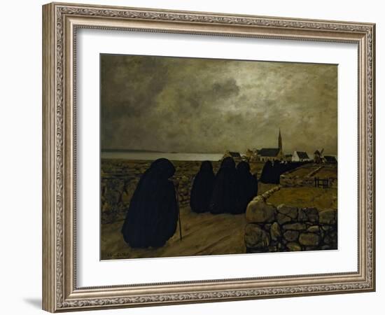 Messe basse en hiver, Bretagne, 1902-Charles Cottet-Framed Giclee Print