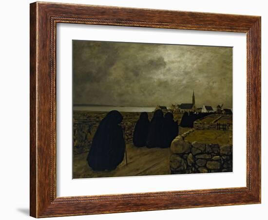 Messe basse en hiver, Bretagne, 1902-Charles Cottet-Framed Giclee Print