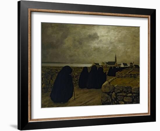 Messe basse en hiver, Bretagne, 1902-Charles Cottet-Framed Giclee Print