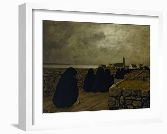 Messe basse en hiver, Bretagne, 1902-Charles Cottet-Framed Giclee Print