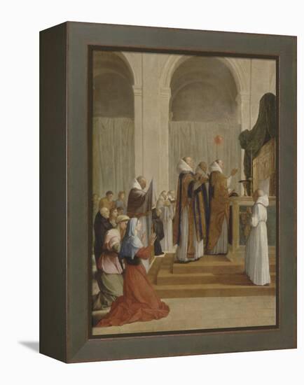 Messe de saint Martin, évêque de Tours-Eustache Le Sueur-Framed Premier Image Canvas