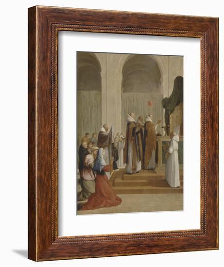 Messe de saint Martin, évêque de Tours-Eustache Le Sueur-Framed Giclee Print
