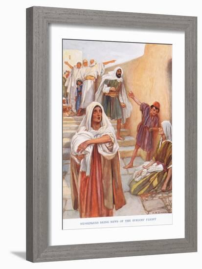 Messengers Bring News of the Syrians Flight-Arthur A. Dixon-Framed Giclee Print