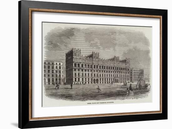 Messers Watts's New Warehouse, Manchester-null-Framed Giclee Print