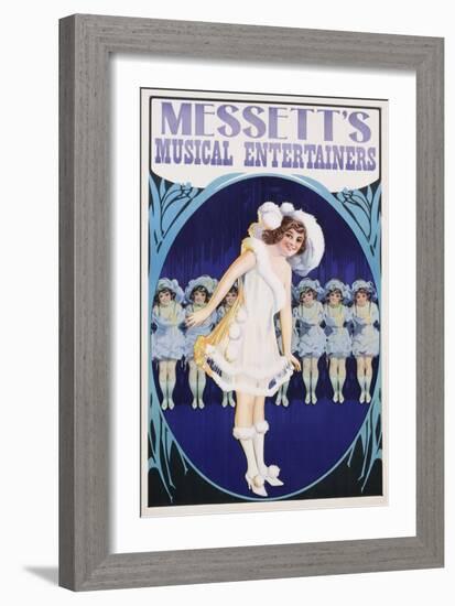Messett's Musical Entertainers Poster-null-Framed Giclee Print