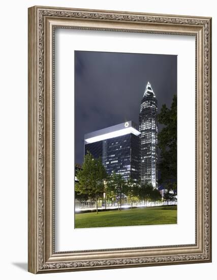 Messeturm, Messe Frankfurt, District Gallus, European District, Frankfurt on the Main-Axel Schmies-Framed Photographic Print