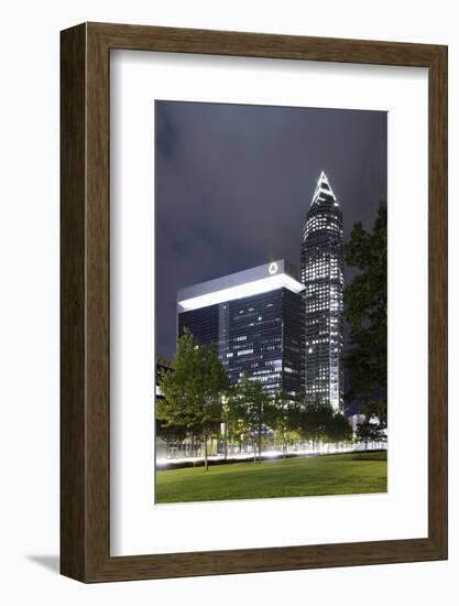 Messeturm, Messe Frankfurt, District Gallus, European District, Frankfurt on the Main-Axel Schmies-Framed Photographic Print