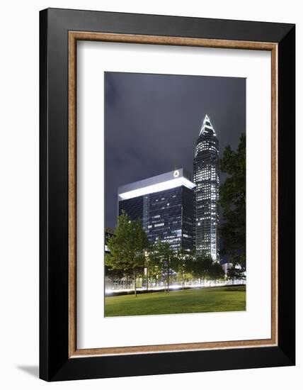 Messeturm, Messe Frankfurt, District Gallus, European District, Frankfurt on the Main-Axel Schmies-Framed Photographic Print