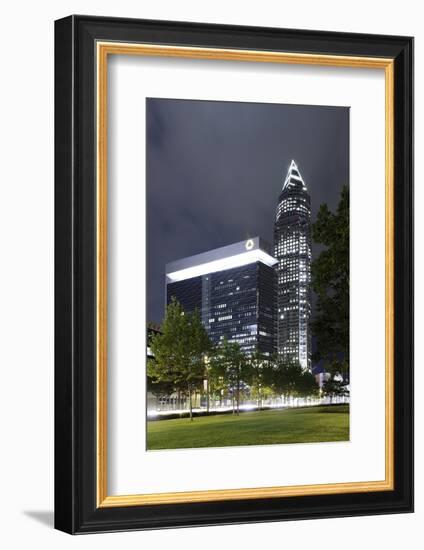 Messeturm, Messe Frankfurt, District Gallus, European District, Frankfurt on the Main-Axel Schmies-Framed Photographic Print