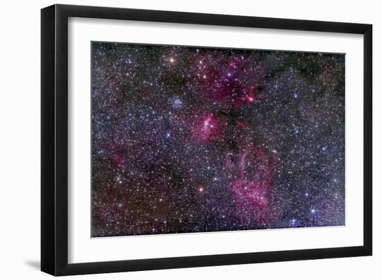 Messier 52 and the Bubble Nebula in Cassiopeia-Stocktrek Images-Framed Photographic Print