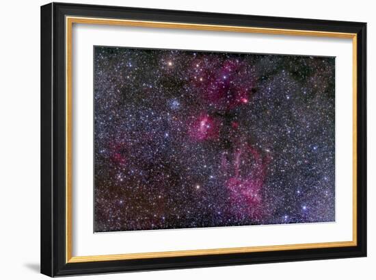 Messier 52 and the Bubble Nebula in Cassiopeia-Stocktrek Images-Framed Photographic Print