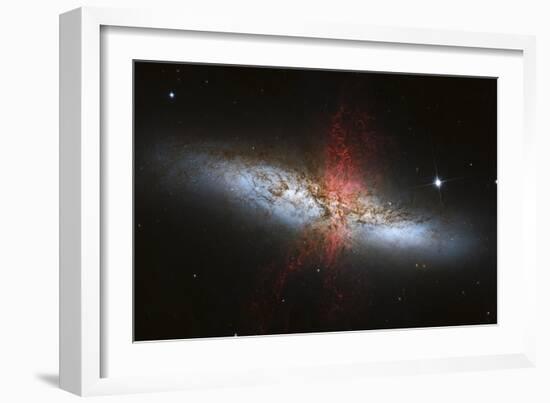 Messier 82, a Starburst Galaxy in the Constellation Ursa Major-null-Framed Photographic Print