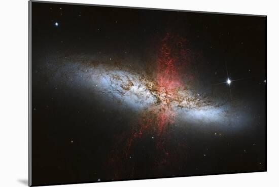Messier 82, a Starburst Galaxy in the Constellation Ursa Major-null-Mounted Photographic Print
