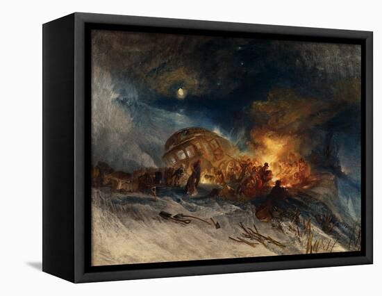 Messieurs Les Voyageurs on Their Return from Italy (Par La Diligence) in a Snow Drift-J. M. W. Turner-Framed Premier Image Canvas