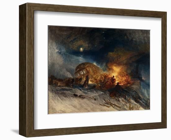 Messieurs Les Voyageurs on Their Return from Italy (Par La Diligence) in a Snow Drift-J. M. W. Turner-Framed Giclee Print