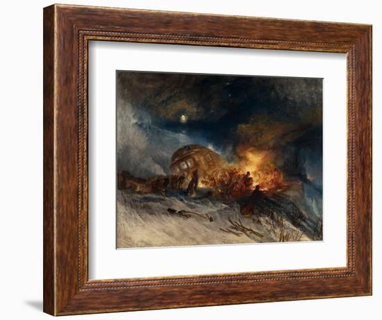 Messieurs Les Voyageurs on Their Return from Italy (Par La Diligence) in a Snow Drift-J. M. W. Turner-Framed Giclee Print